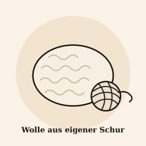 Rohwolle von der Schur, 250 g